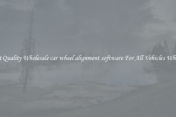 Get Quality Wholesale car wheel alignment software For All Vehicles Wheels
