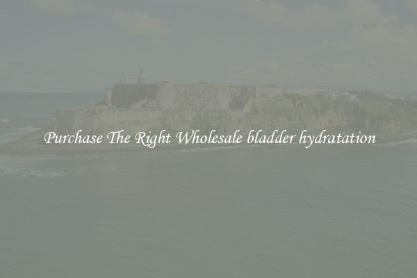Purchase The Right Wholesale bladder hydratation