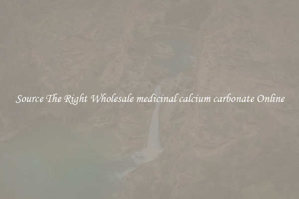 Source The Right Wholesale medicinal calcium carbonate Online