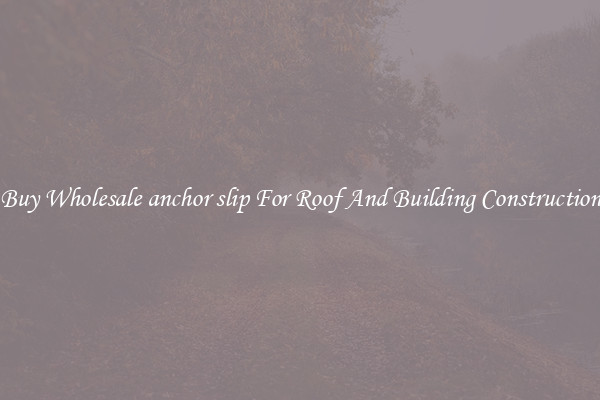 Buy Wholesale anchor slip For Roof And Building Construction