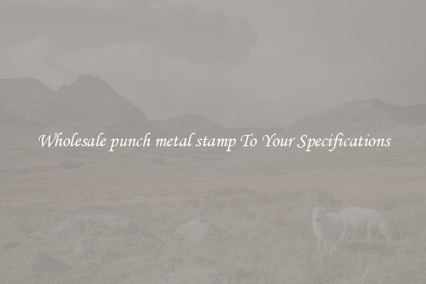 Wholesale punch metal stamp To Your Specifications