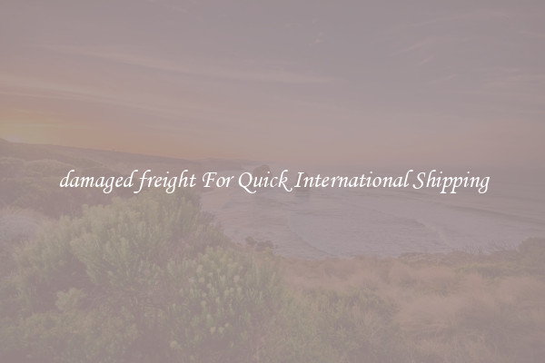damaged freight For Quick International Shipping