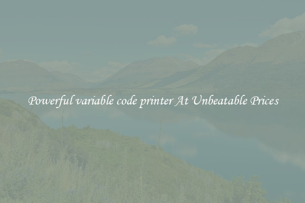 Powerful variable code printer At Unbeatable Prices