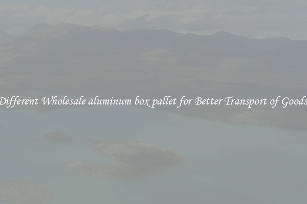 Different Wholesale aluminum box pallet for Better Transport of Goods 