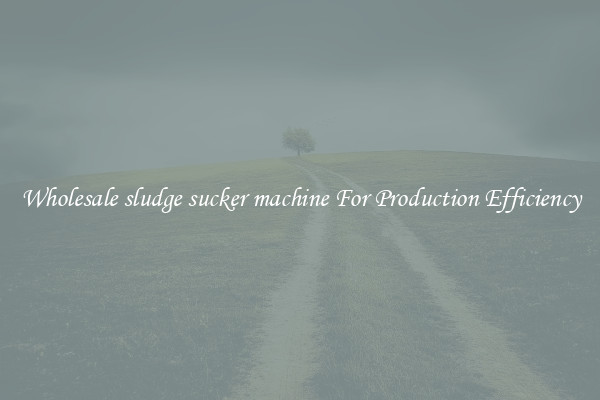 Wholesale sludge sucker machine For Production Efficiency