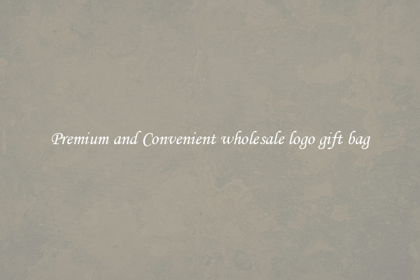 Premium and Convenient wholesale logo gift bag