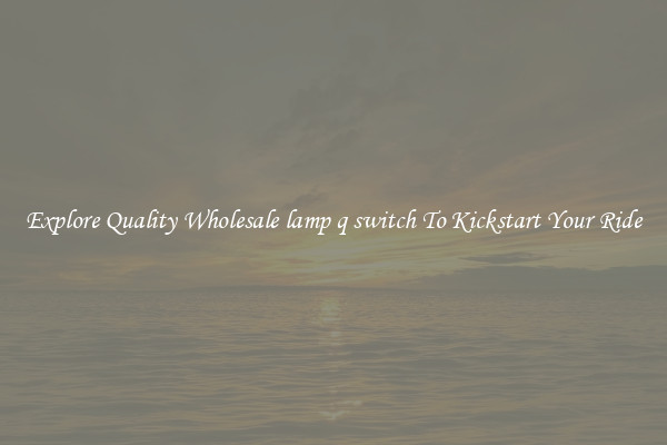 Explore Quality Wholesale lamp q switch To Kickstart Your Ride